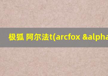 极狐 阿尔法t(arcfox αt)